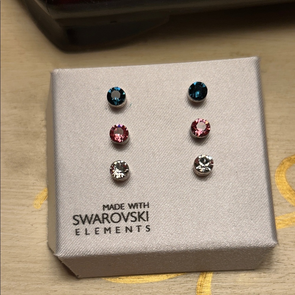Multicolor SWAROVSKI elements Stud Earrings Set